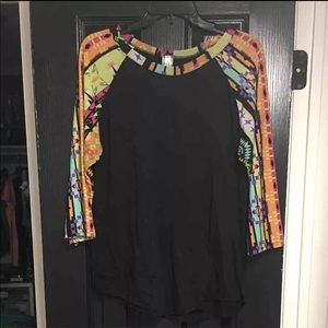 Giddy Up Glamour Aztec Baseball Tee